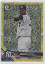 2018 Bowman Canary Yellow Shimmer Refractor 5/75 Domingo Acevedo #BCP32 nd3