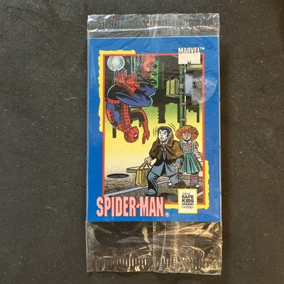 1991 Impel Marvel Trading Cards Treats Safe Kids Campaign Spider Man Pack Sealed