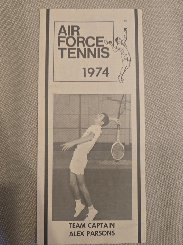 1974 Air Force Academy Falcons Men's Tennis Media Guide Alex Parsons