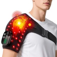 660nm 850nm Red Light Therapy Heating Shoulder Massager Vibration Pain Relief