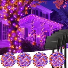 Minetom Halloween Solar Lights Outdoor - 4 Pack Total 160FT 400 LED Halloween...