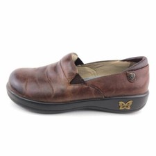 Alegria Keli Pro Slip on Loafers EUR 37 Womens Size 6.5-7 Brown Leather Casual