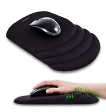 Ergonomic Mouse Pad with Wrist Rest, Milk Silk Fabric Durable Silicone Fillin...