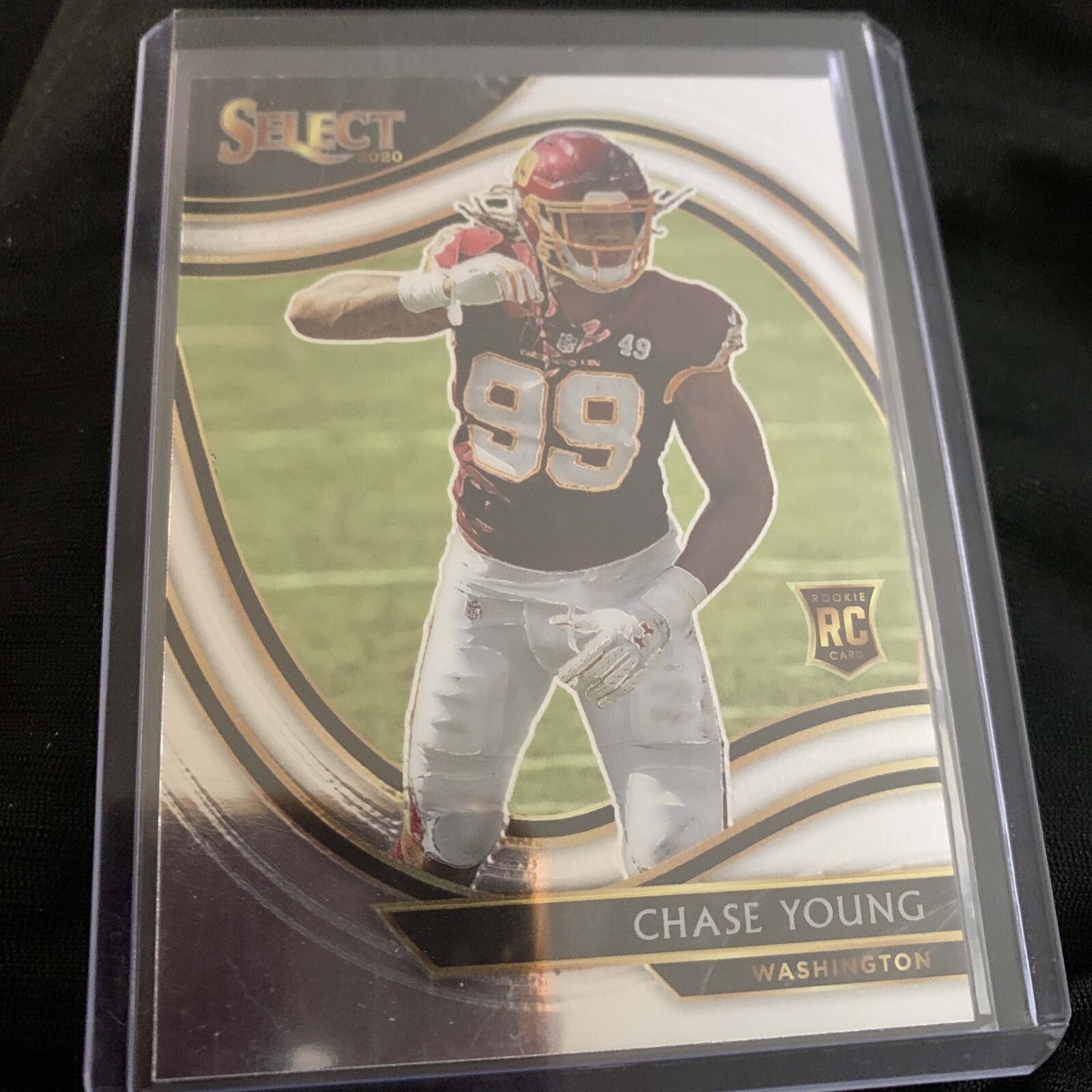 Chase Young RC 2020 Select Field Level Light Blue Die Cut Prizm Card