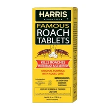 HARRIS Famous Roach Killer Tablets Original Formula - EPA Approved 6-oz