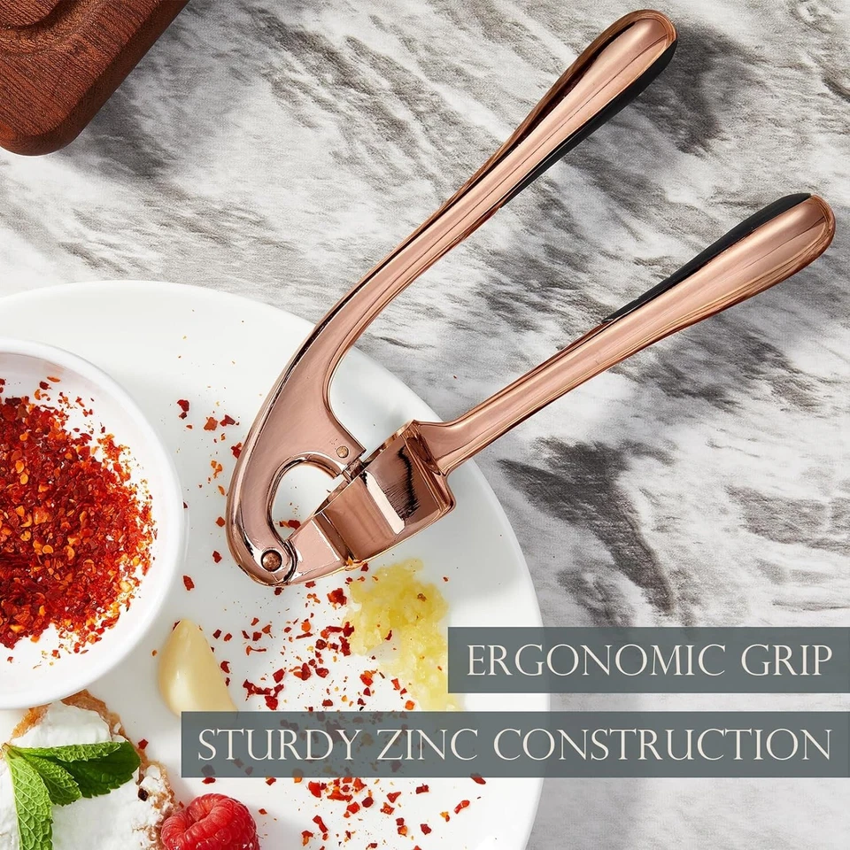 Premium Copper Garlic Press - Efficient, Easy to Clean, Lifetime Guarantee - Image 4 of 4