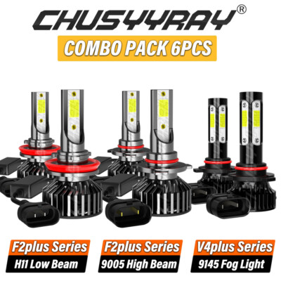 For Ford Escape 2013-2016 F2plus Combo 9145 H11 9005 LED Headlight Bulbs Kit