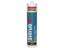 Soudal Silirub S Sanitary Silicone 300ml For Shower Wall Panels Bathroom  Grey