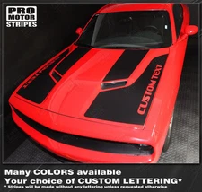 Dodge Challenger Hood Accent Side Panel Stripes Decals 2008 2009 2010 Pro Motor