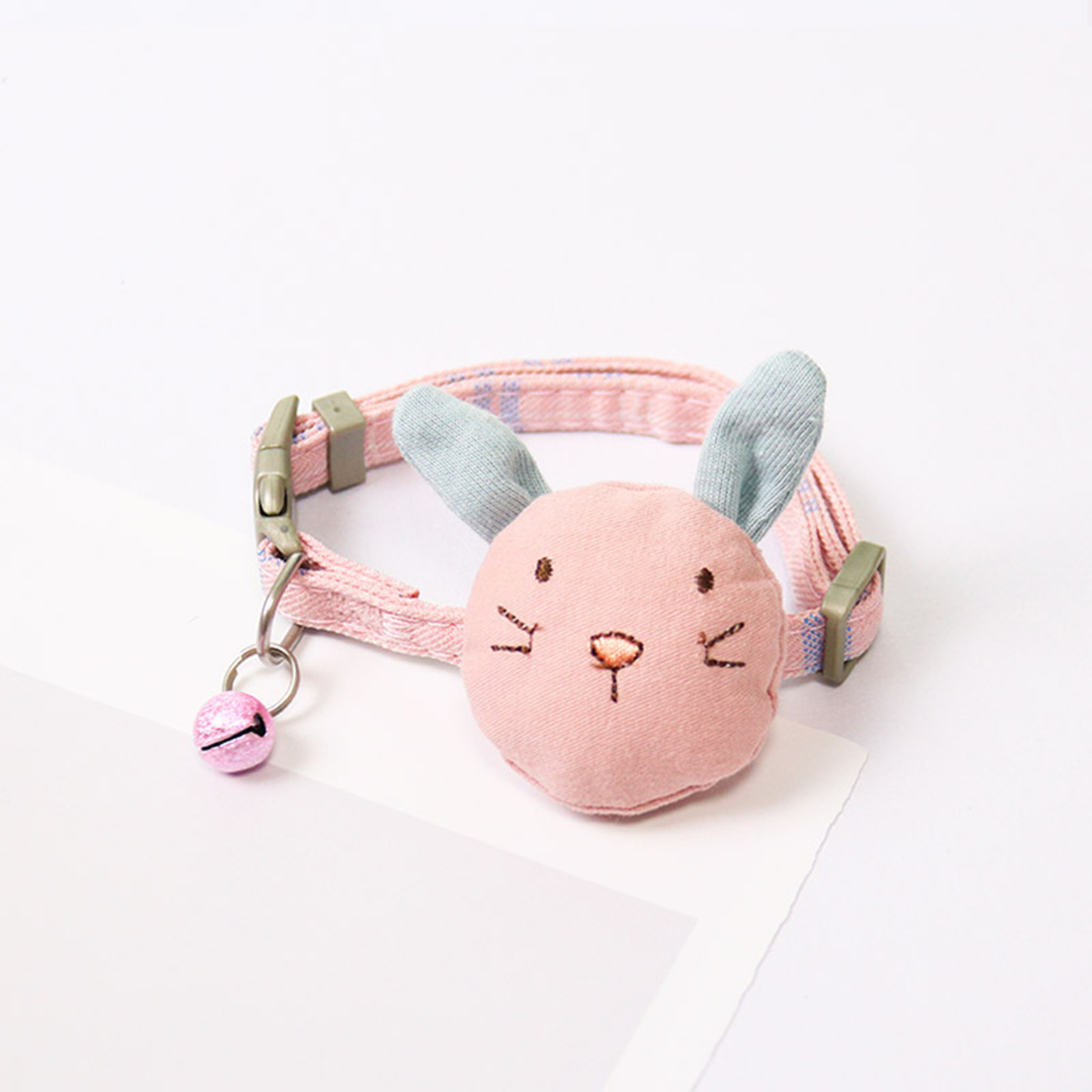 Cat Cotton Collar with Bell Decorative Rabbit Ornament Pet Neck Circle ...