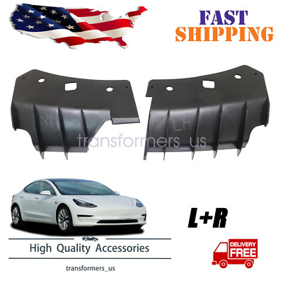 Pair Front Bumper Fascia Bracket Support Holder For 2017-2020 2021 Tesla Model 3