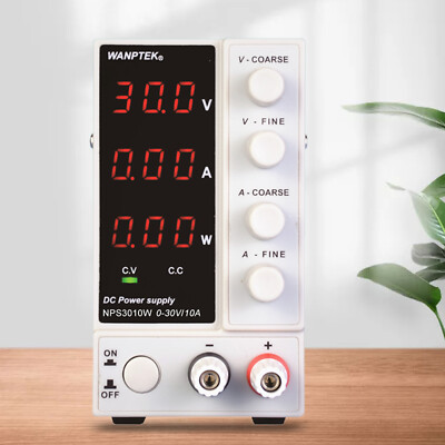 30V 10A Adjustable Lab Dc Power Supply Variable Regulated Benchtop Power Source