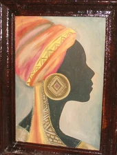 Contemporary oil painting woman portrait  