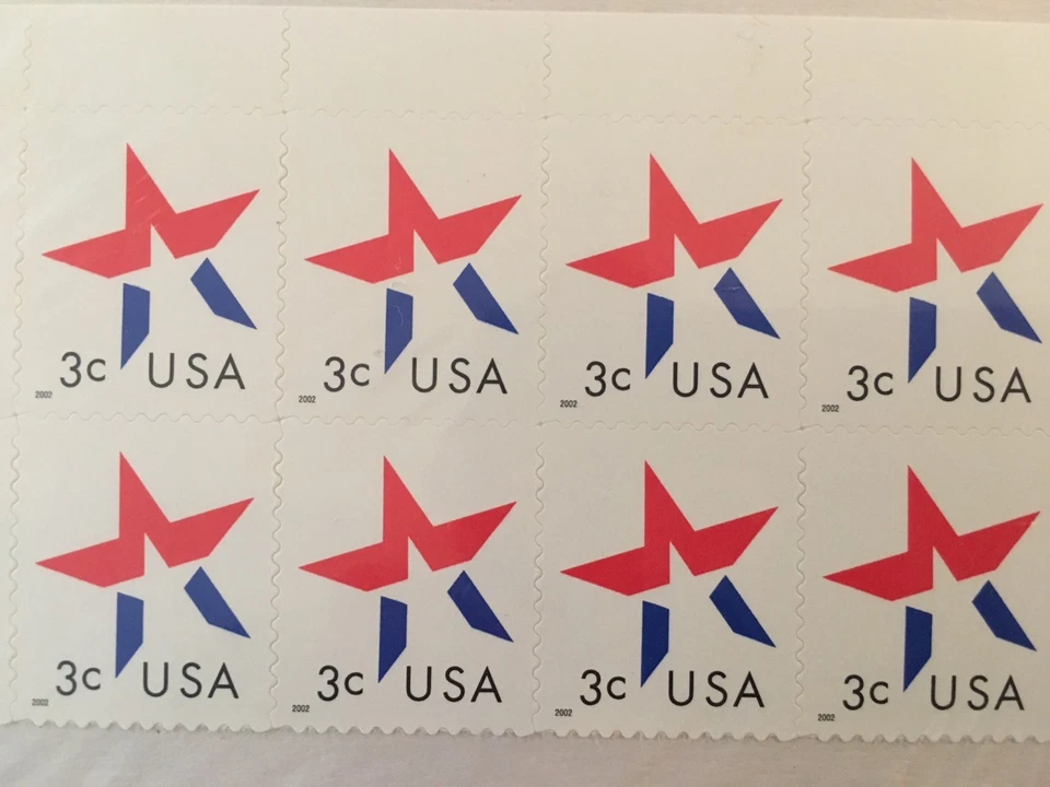 USA Star 3 Cent Stamps - Block of 20 - Image 2 of 3