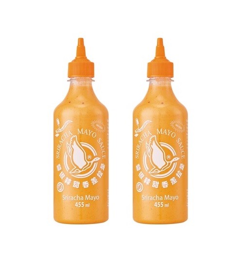 Doppelpack: 2 x Sriracha MAYO Sauce 455ml Chilli Soße Mayonnaise vegan Sushi