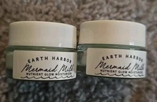 Earth Harbor Mermaid Milk natural Moisturizer vegan 7ml X 2 Nwob 