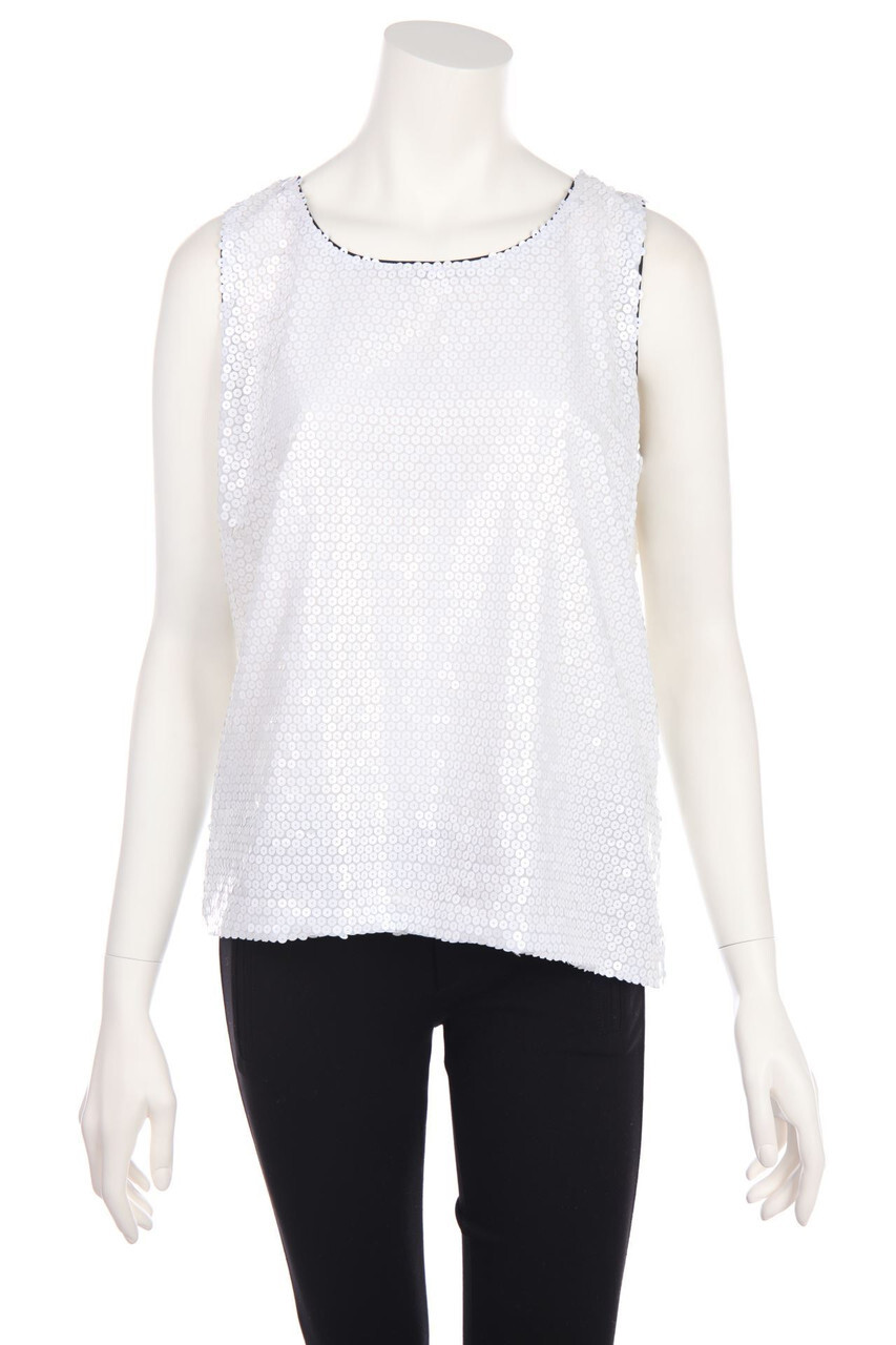 Paillettes vintage YVES SAINT LAURENT riva gauche F 44 = D 42 bianche