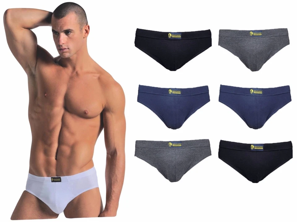 6 PEZZI SLIP UOMO NAVIGARE COTONE ELASTICIZZATO 574 BIANCO O ASSORTITI