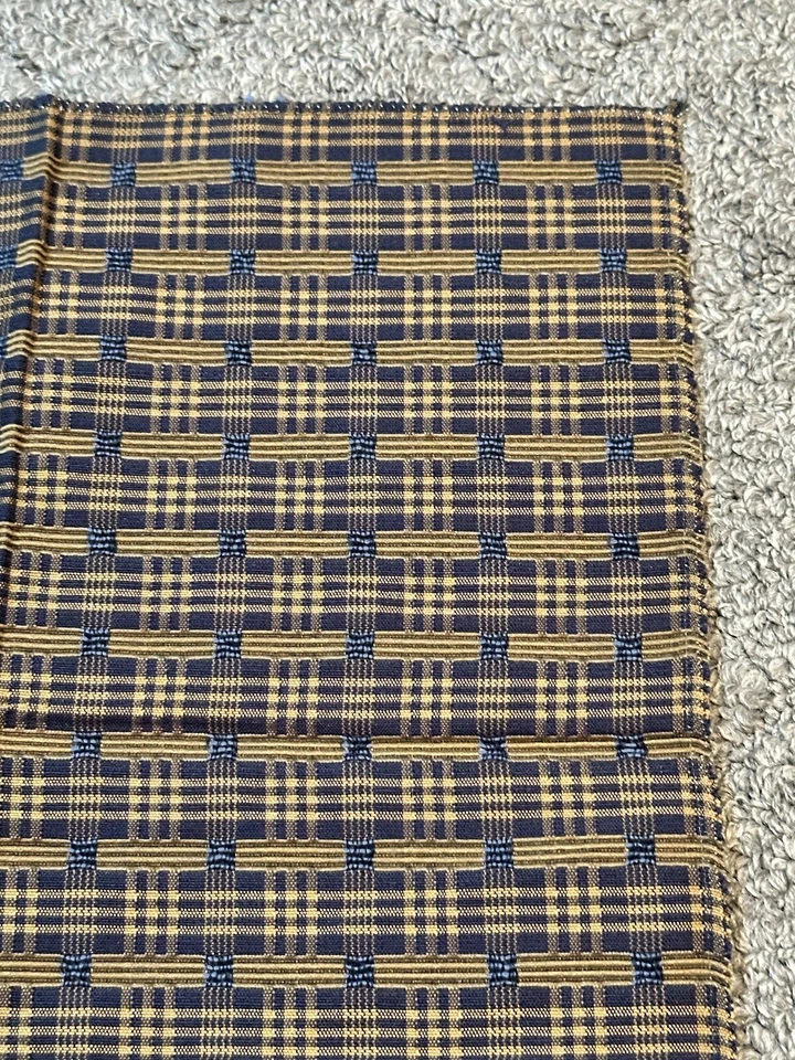 Kravet Fabric Sample 12.5” x 12.75” 24253-50 Plaid Blue Gold Yellow Crafts - Image 4 of 4