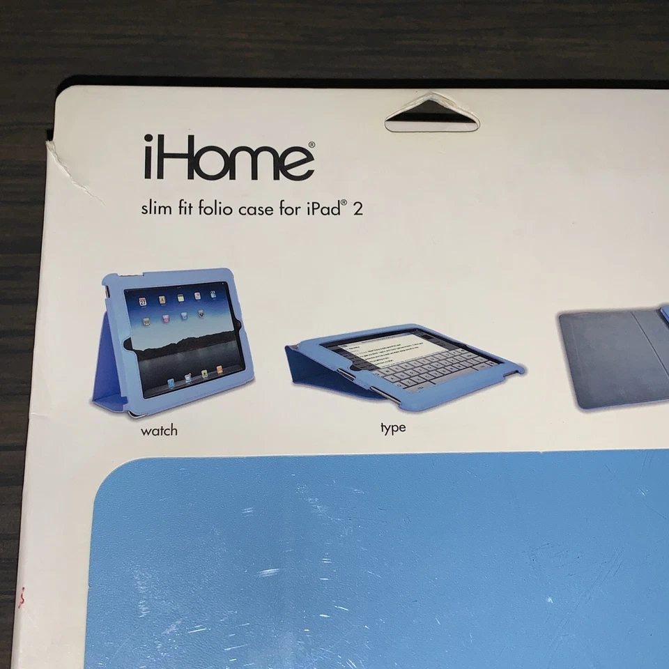 iHome Smart Book for Apple iPad 2 Full Front & Back Protection Light Blue New  - Image 3 of 4