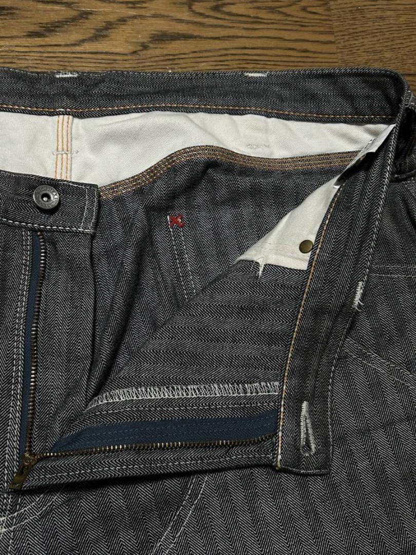 Iron Heart Double Knee Herringbone Work Pants W52cm/L… Gem