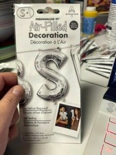 Anagram Letter "S" Silver Minishape 16" Foil Balloon New 