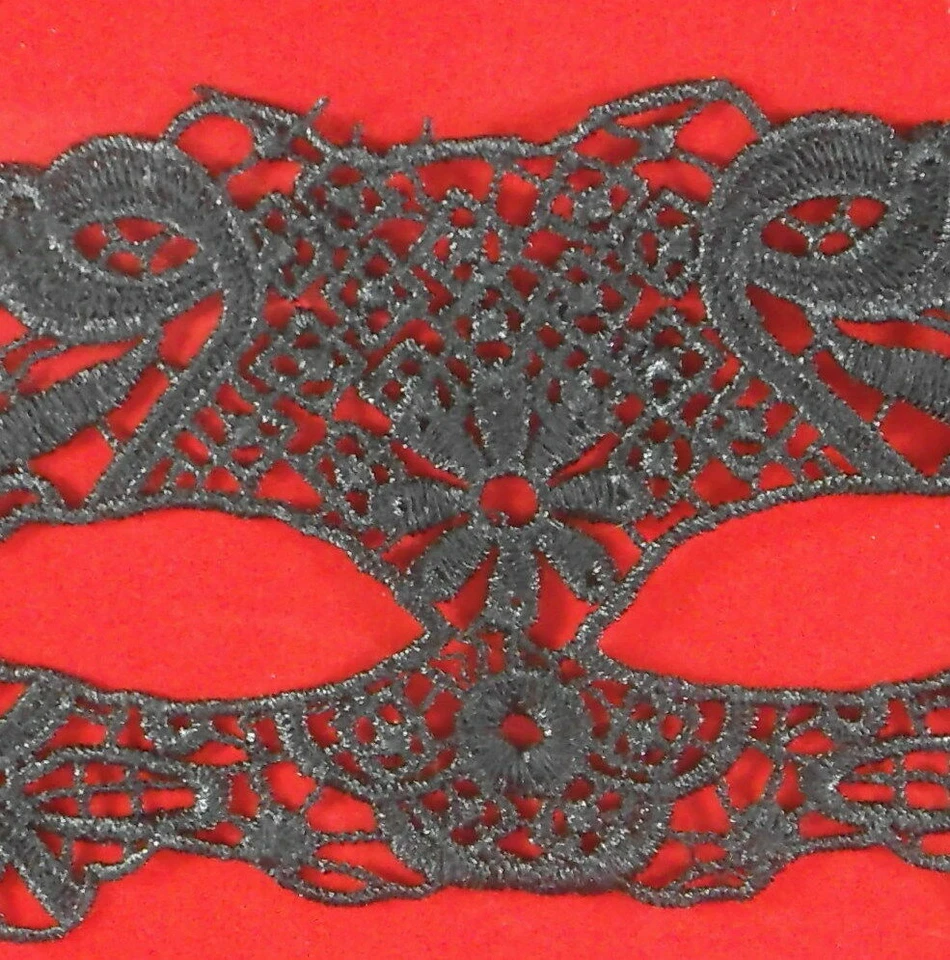 Pretty Black Lace Flower Party Eye Mask: Prom/Fancy Dress/Masquerade: UK Seller - Image 4 of 4