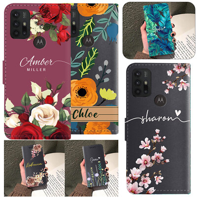 Personalised Name Leather Wallet Case Cover For Motorola G Stylus G Power G Play