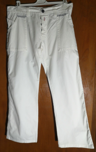 Pantalones chinos de algodón blanco regular pierna recta para hombre talla 34/31L - Imagen 1 de 9