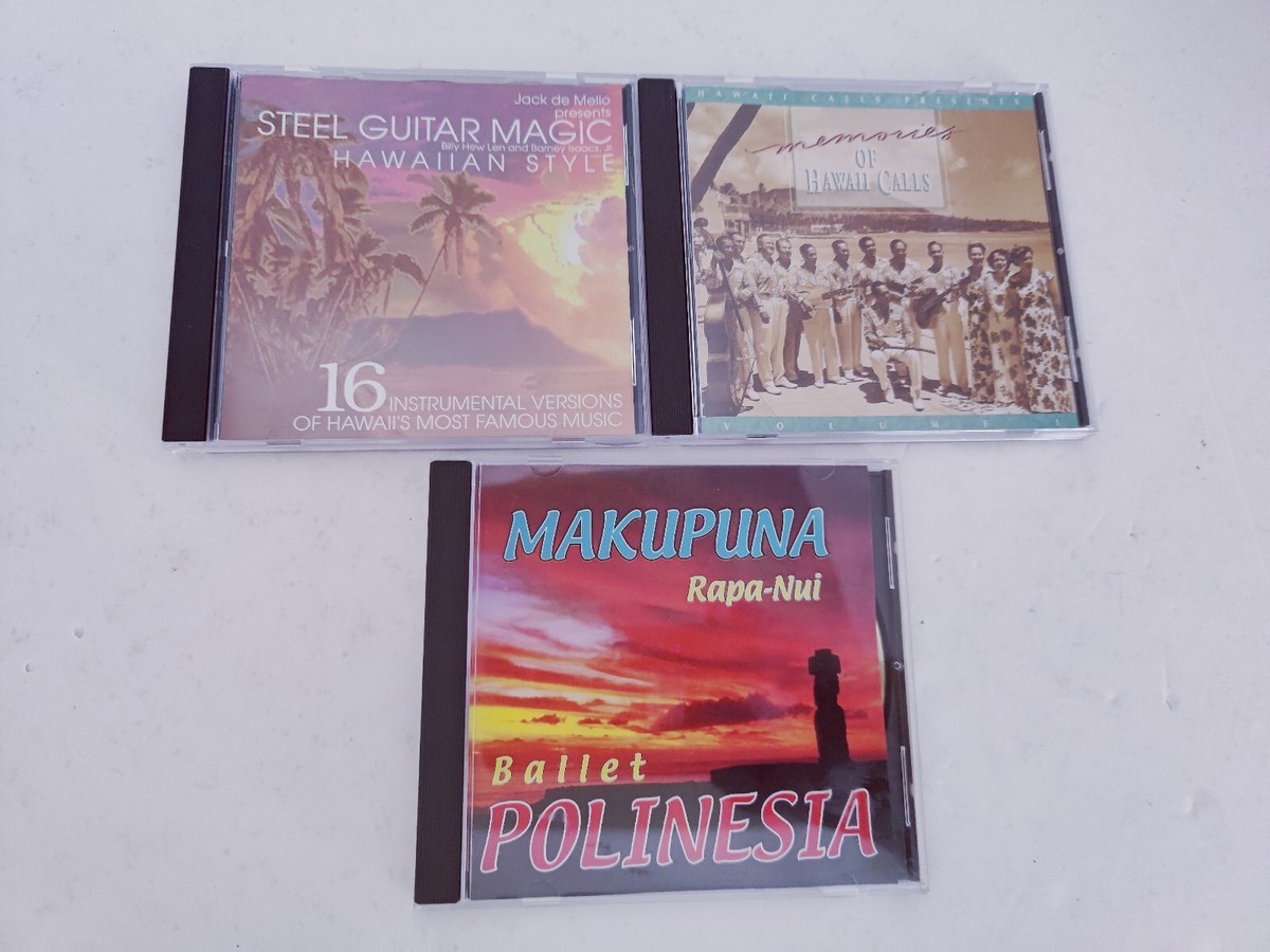 Lot of 3 Hawaiian & Polynesian CDs, Makupuna, Steel Guitar Magic 