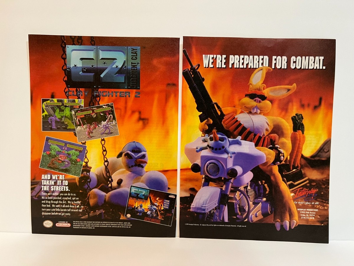 Clay Fighter Judgment Clay Double Magazine Ad Super