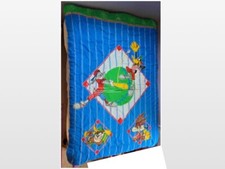 Vtg  94 Looney Tunes Blanket Twin Comforter Baseball Bugs Bunny Taz Daffy Wiley
