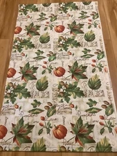 Oakhurst BOTANICAL THEME FABRIC ACORNS PUMPKINS BERRIES LEAVES BTY Cotton Fabric