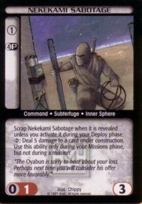 4x  Nekekami Sabotage - U Ungraded Mercenaries