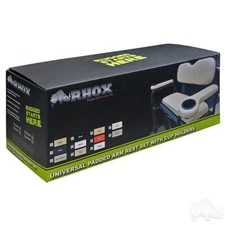 RHOX Arm Rest with Cup Holder Set, Black (SEAT-695-BLK)