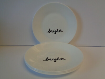 4 Corelle Bright Appetizer or Dessert Plates 6-3/4'' New Made in USA