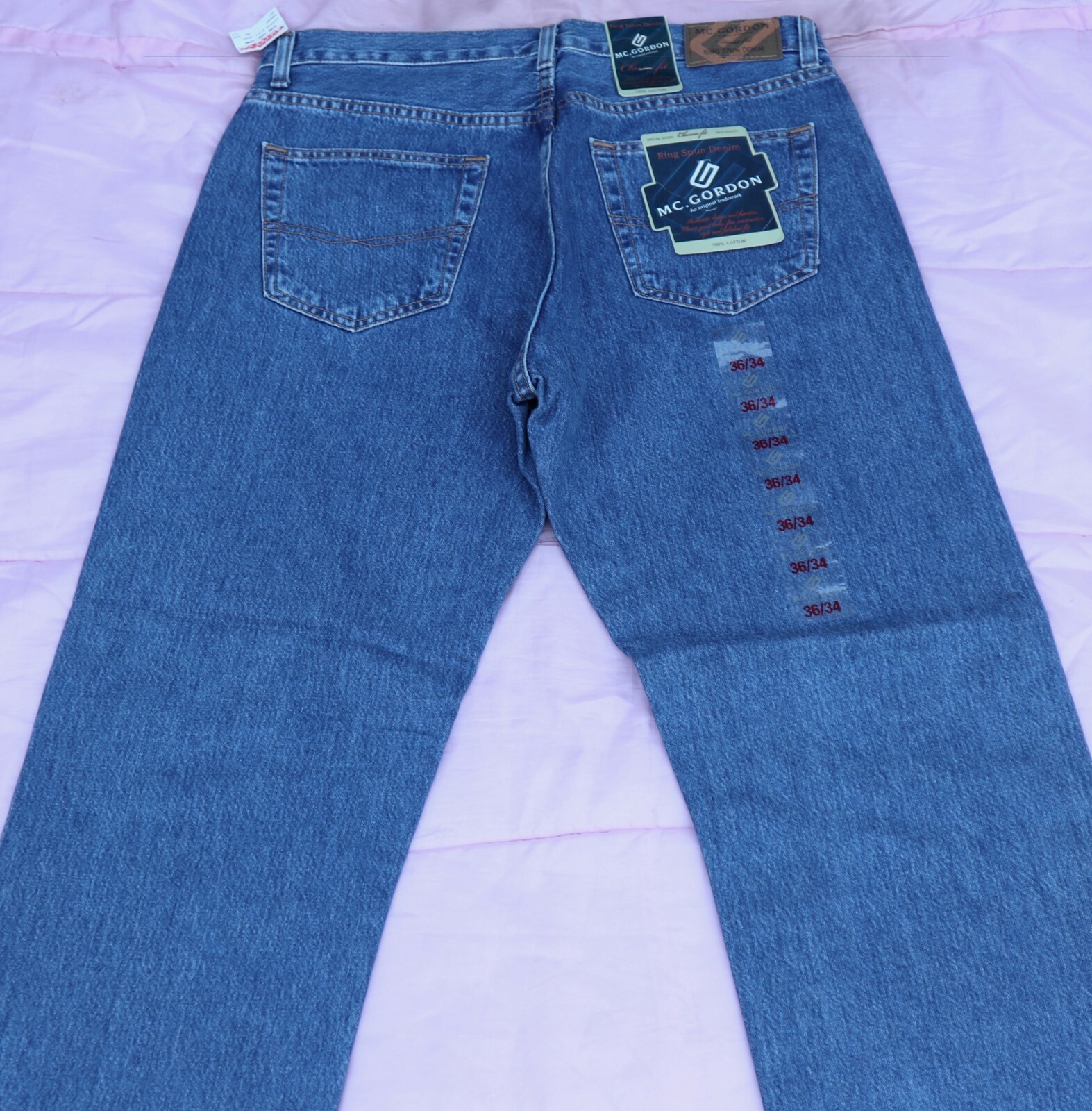MC. GORDON RING SPUN DENIM Jean Pants for Men W36 X L34. TAG NO. 973i image 3