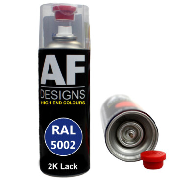 2K Lackspray Autolack Sprühdose Spraydose kratzfest RAL5002 ULTRAMARINBLAU matt