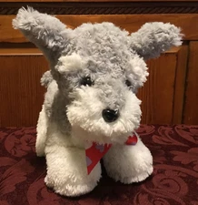 Hug fun Standing Schnauzer Scruffy plush gray white PUPPY LOVE SO SOFT  12"