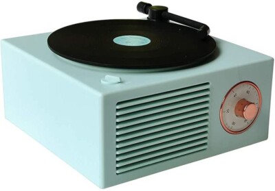 Vintage Vinyl Retro Wireless Portable Bluetooth Speaker Green NEW IN BOX
