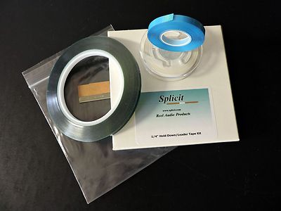 1/4 10 Inch Tape Splicing Set, Professioneel Tape Splicing Block met Leader Tape Gold voor Revoxsonido Opening Reel to Reel Tape 1/4 10 Inch Tape Splicing Set, Professioneel Tape Splicing Block met Leader Tape Gold voor Revoxsonido Opening Reel to Reel Tape
