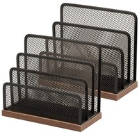 Schreibtisch Organizer Holz Aktenordner Briefsortierer BüRo Posthalter 2 StüCk