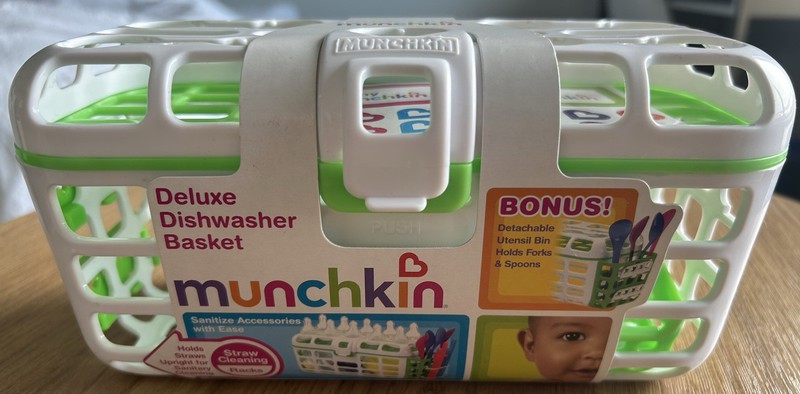 Munchkin High Capacity Dishwasher Basket White Model 24187 Dishwasher Accessory
