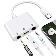 USB C to Microphone Adapter for Live-Streaming Type C to Microphone 3.5mm H...