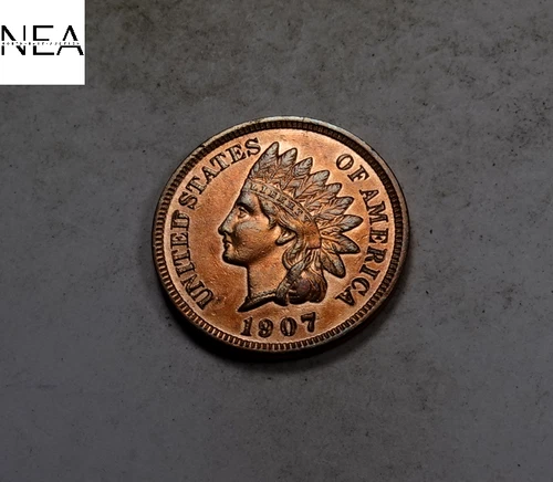 1907 Indian Head Penny Cent ~ Choice BU Red/BN ~ Four Diamonds ~ (ZI126)