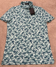 G Fore Polo Shirt Mens Small Icon Camouflage Skulls Tees Performance Stretch