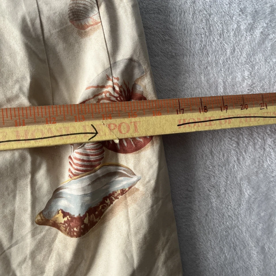 Saia lápis feminina Steven Stolman bege geométrica média tropical com zíper de seda - Imagem 3 de 4