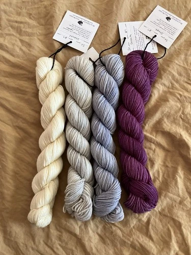 DESTASH: LOT 14 mini skeins BlackSheep DyeWorks Sock 4ply Superwash Merino Wool image 3