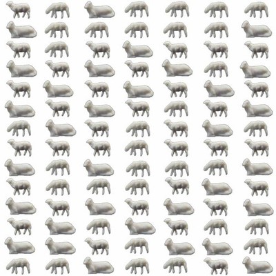 Model Sheep Railway Random Style Sheep Model Model N Scale 10pcs/pack 1:150