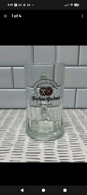 Hacker Pschorr Munchen Classic Glass Beer Stein .5Liter  in Excellent Condition 
